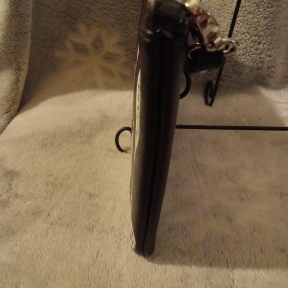 Brighton Black Leather Holiday Wrislet With Red And White Accents EUC - Picture 7 of 8